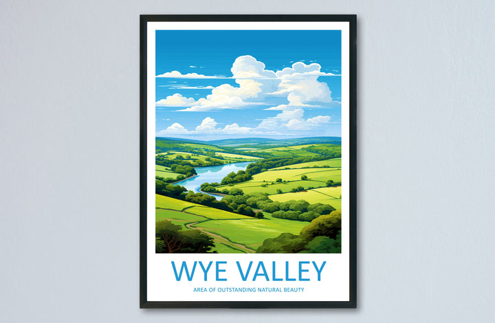 Wye Valley Travel Print Wall Art Wye Valley Wall Hanging Home Decor Wye Valley Gift Art Lovers Wall Art AONB Wall Print AONB Travel Print