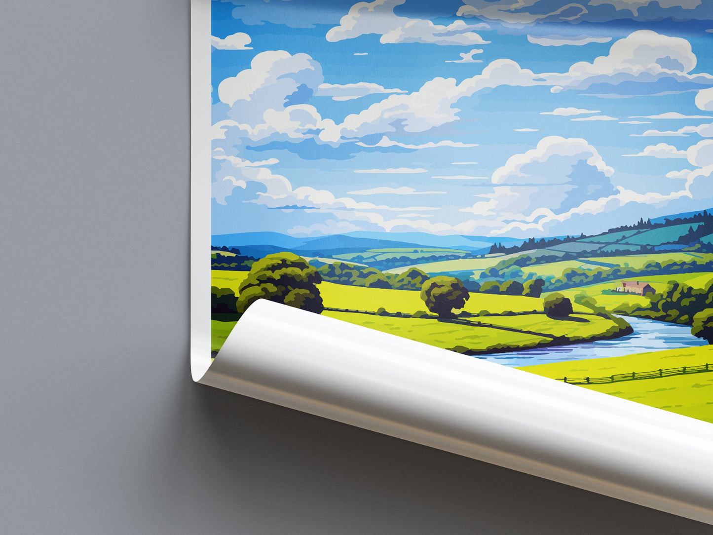 Wye Valley Travel Print Wall Art Wye Valley Wall Hanging Home Decor Wye Valley Gift Art Lovers Wall Art AONB Wall Print AONB Travel Print