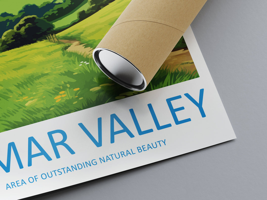 Tamar Valley Travel Print Wall Art Tamar Valley Wall Hanging Home Decor Tamar Valley Gift Art Lovers Wall Art AONB Wall Print AONB Print