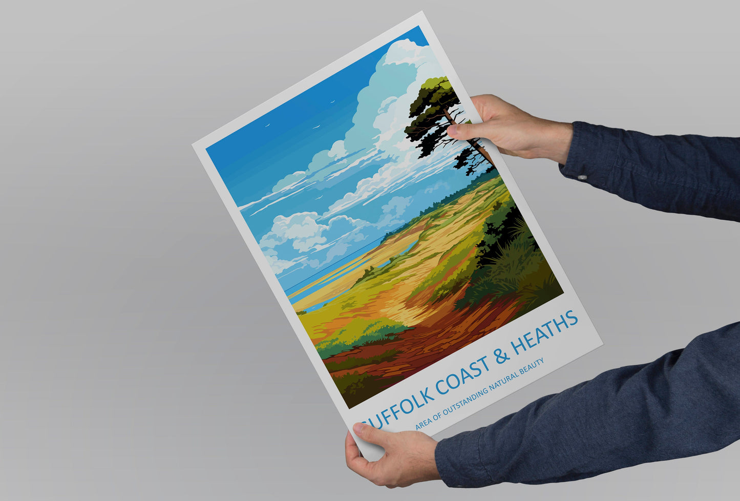 Suffolk Coast Heaths Travel Print Wall Art Suffolk Coast Heaths Wall Hanging Home Decor Suffolk Coast Heaths Gift Art Lovers Wall Art