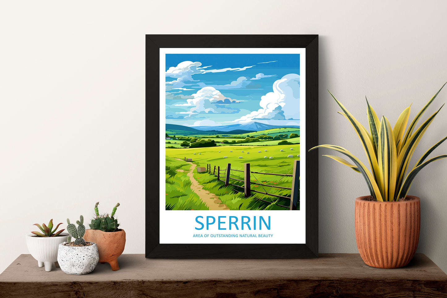 Sperrin Travel Print Wall Art Sperrin Wall Hanging Home Decor Sperrin Gift Art Lovers Wall Art AONB Wall Print AONB Travel Poster