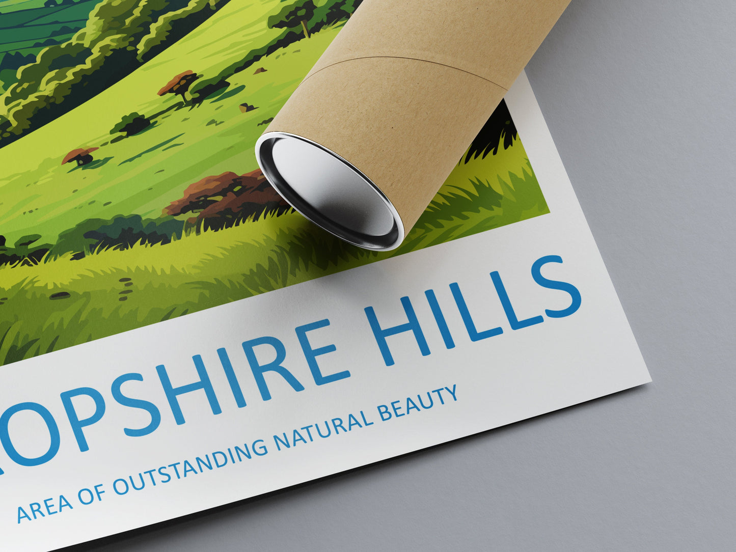 Shropshire Hills Travel Print Wall Art Shropshire Hills Wall Hanging Home Decor Shropshire Hills Gift Art Lovers Wall Art AONB Wall Print