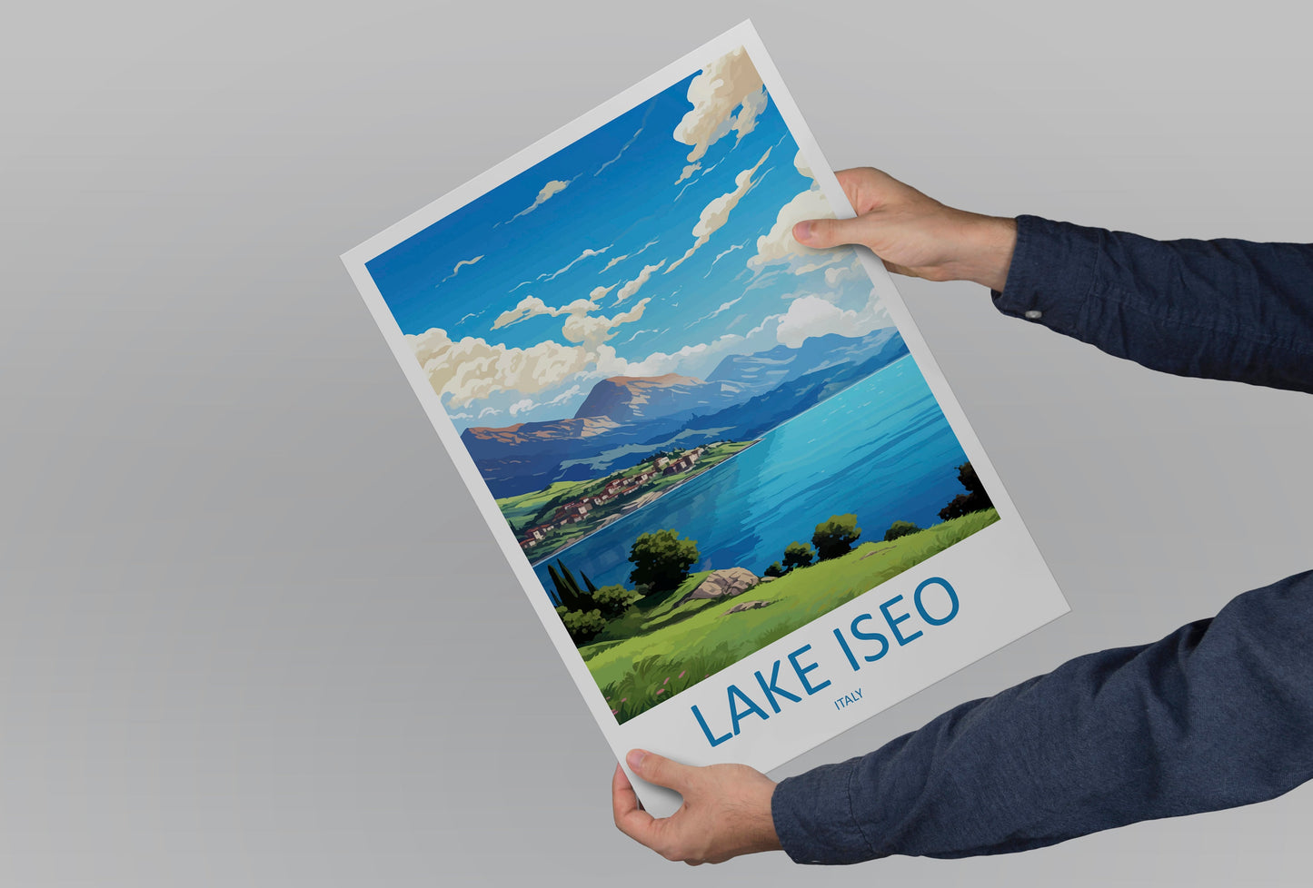 Lake Iseo Travel Print Wall Art Lake Iseo Italy Wall Hanging Home Decor Lake Iseo Gift Art Lovers Wall Art Print Lake Iseo Italy