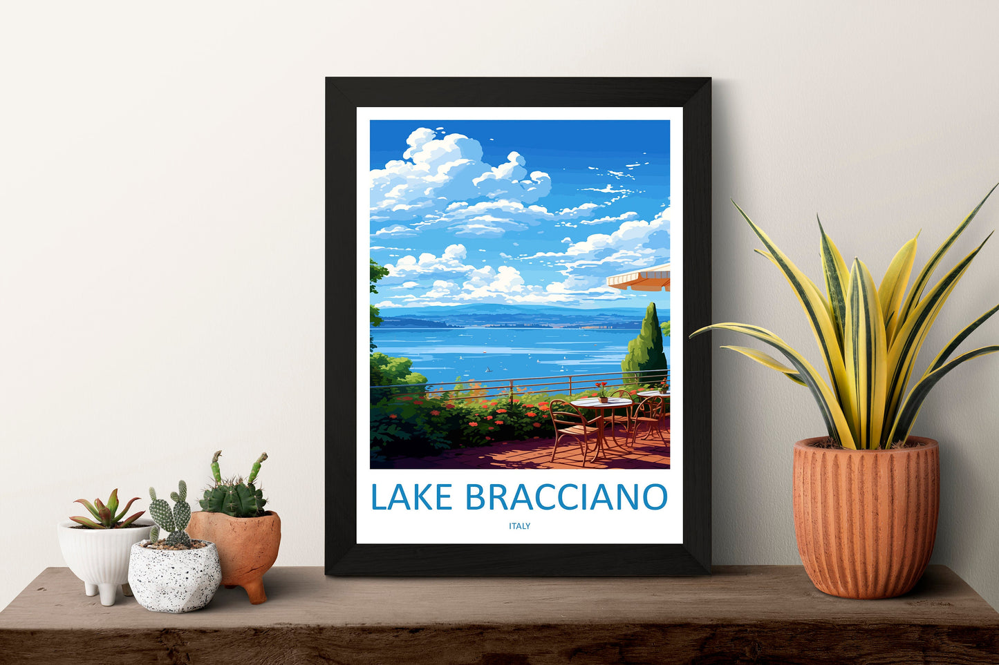 Lake Bracciano Travel Print Wall Art Lake Bracciano Italy Wall Hanging Home Decor Lake Bracciano Gift Art Lovers Wall Art Print Italy