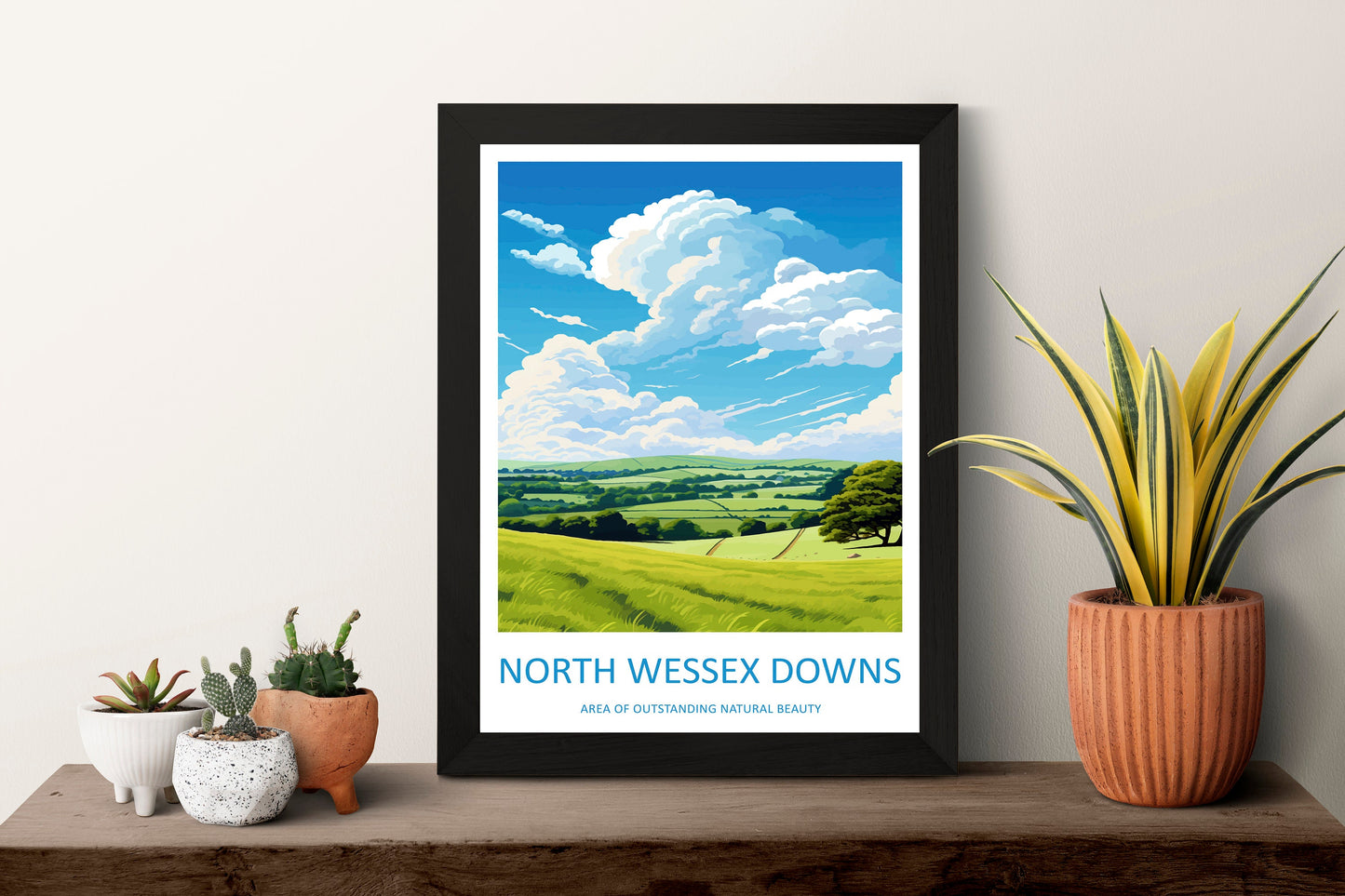 North Wessex Downs Travel Print Wall Art North Wessex Downs Wall Hanging Home Decor North Wessex Downs Gift Art Lovers Wall Art AONB Print