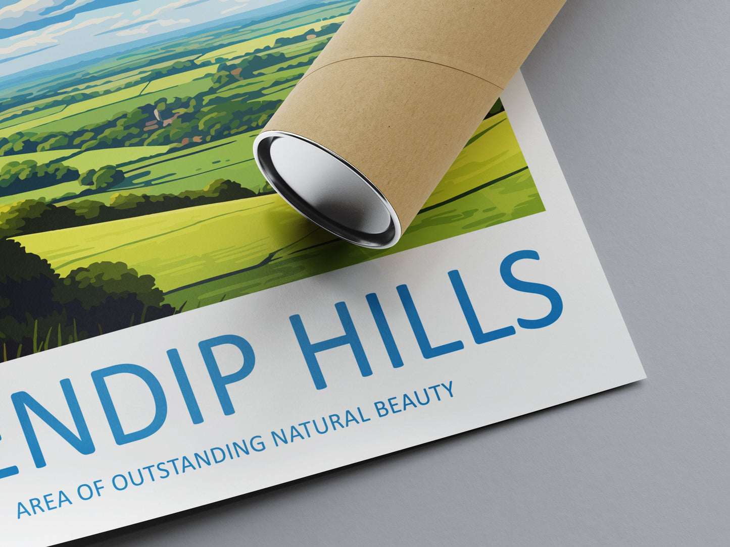 Mendip Hills Travel Print Wall Art Mendip Hills Wall Hanging Home Decor Mendip Hills Gift Art Lovers Wall Art AONB Print Travel Poster
