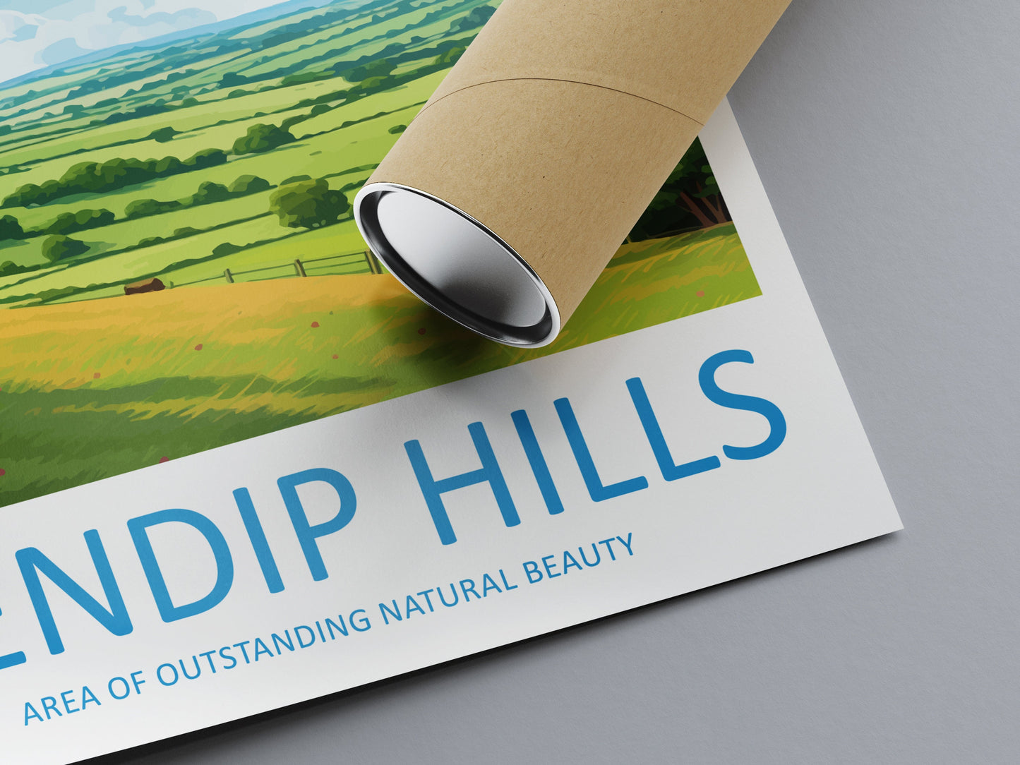 Mendip Hills Travel Print Wall Art Mendip Hills Wall Hanging Home Decor Mendip Hills Gift Art Lovers Wall Art AONB Print Travel Poster