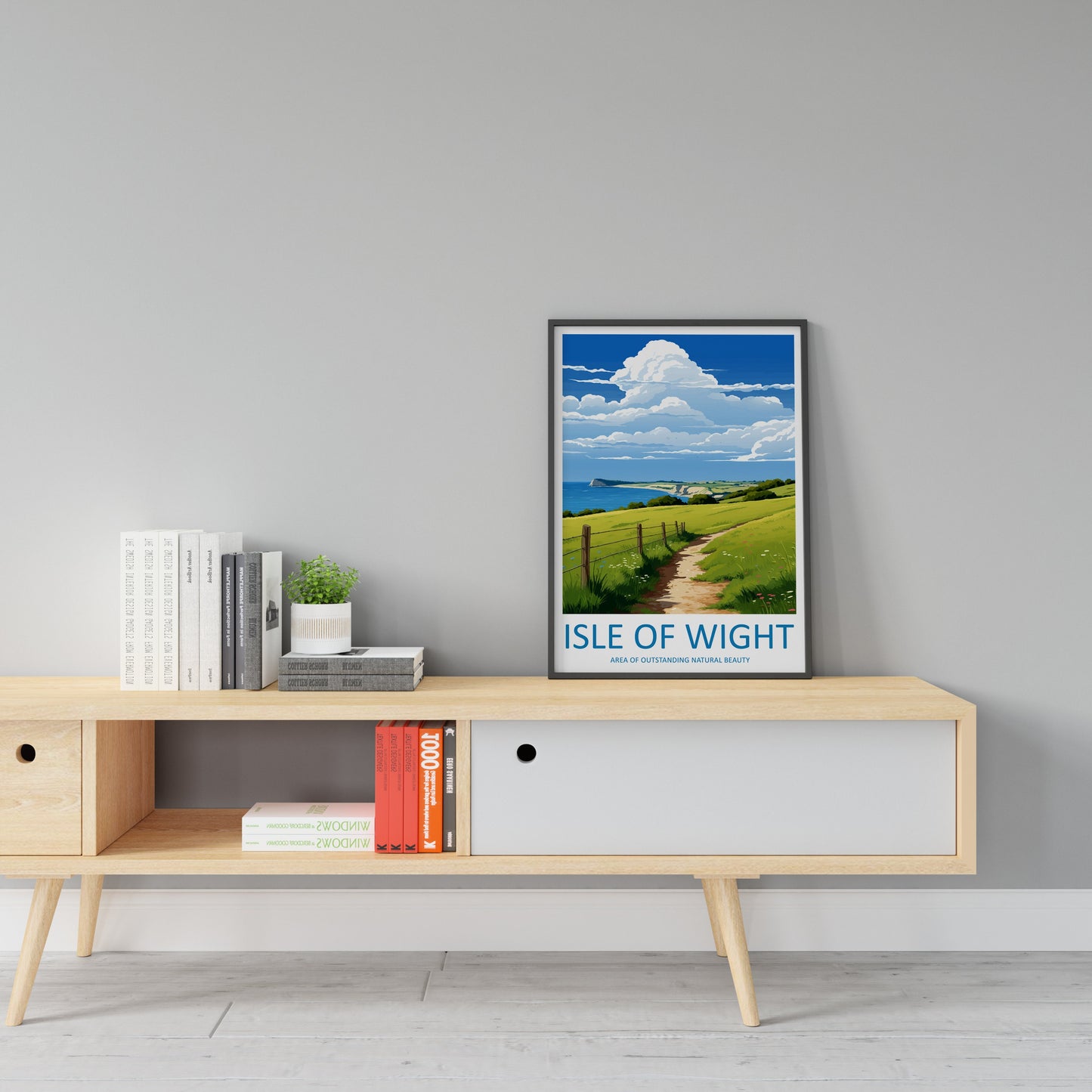 Isle Of Wight Travel Print Wall Art Isle Of Wight Wall Hanging Home Decor Isle Of Wight Gift Art Lovers Wall Art AONB Print