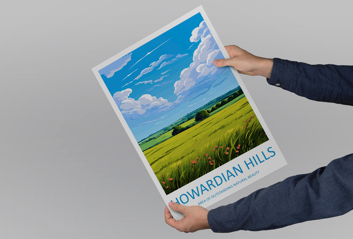 Howardian Hills Travel Print Wall Art Howardian Hills Wall Hanging Home Decor Howardian Hills Gift Art Lovers Wall Art AONB Print