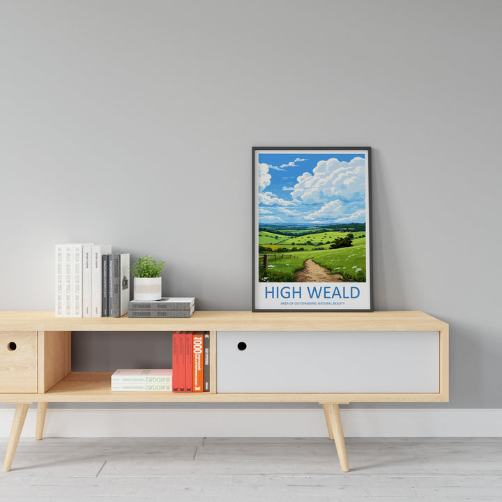 High Weald Travel Print Wall Art High Weald Wall Hanging Home Decor High Weald Gift Art Lovers Wall Art AONB Print