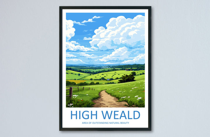 High Weald Travel Print Wall Art High Weald Wall Hanging Home Decor High Weald Gift Art Lovers Wall Art AONB Print