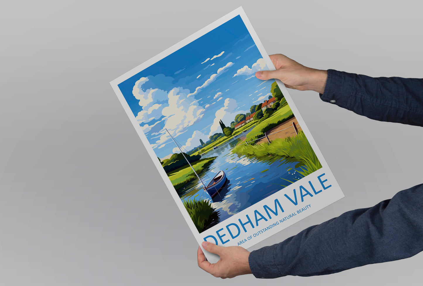 Dedham Vale Travel Print Wall Art Dedham Vale Wall Hanging Home Decor Dedham Vale Gift Art Lovers Wall Art AONB Print