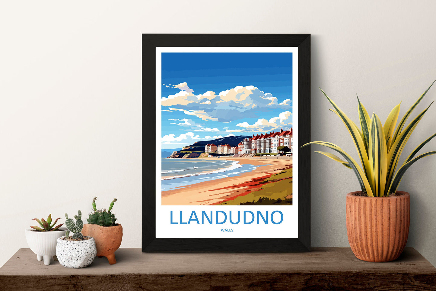 Llandudno Travel Print Wall Art Llandudno Wall Hanging Home Décor Llandudno Gift Art Lovers Welsh Art Lover Gift Wales Wall Art