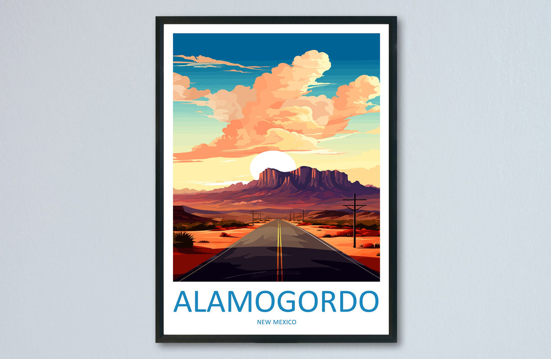 Alamogordo, New Mexico Travel Print Wall Art Alamogordo Wall Hanging Home Décor Alamogordo Gift Art Lovers New Mexico Art Lover Gift Decor