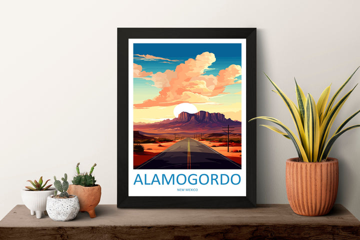 Alamogordo, New Mexico Travel Print Wall Art Alamogordo Wall Hanging Home Décor Alamogordo Gift Art Lovers New Mexico Art Lover Gift Decor