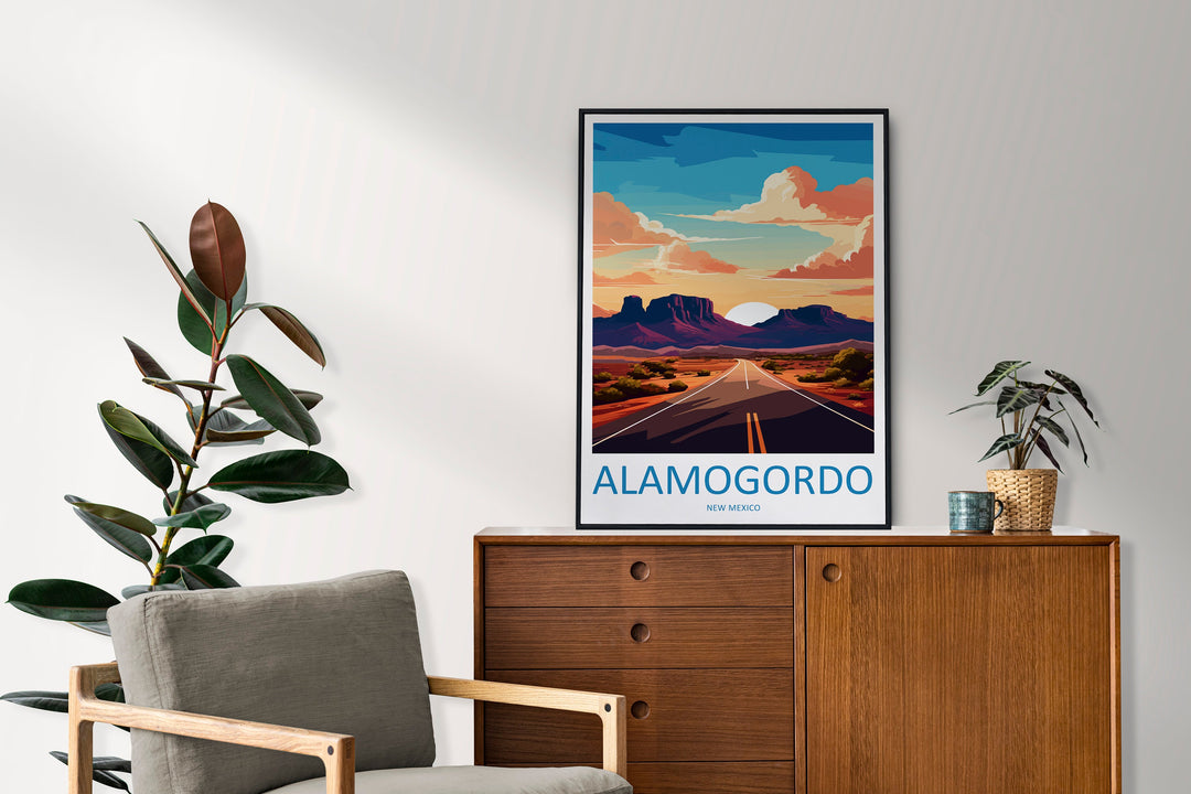 Alamogordo, New Mexico Travel Print Wall Art Alamogordo Wall Hanging Home Décor Alamogordo Gift Art Lovers New Mexico Art Lover Gift Decor