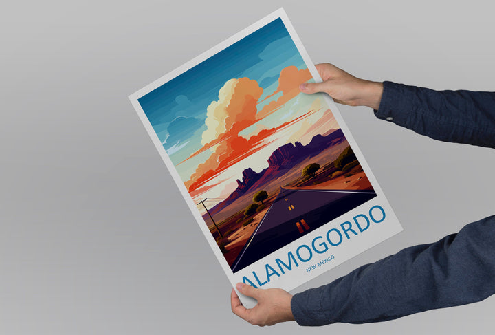Alamogordo, New Mexico Travel Print Wall Art Alamogordo Wall Hanging Home Décor Alamogordo Gift Art Lovers New Mexico Art Lover Gift Decor