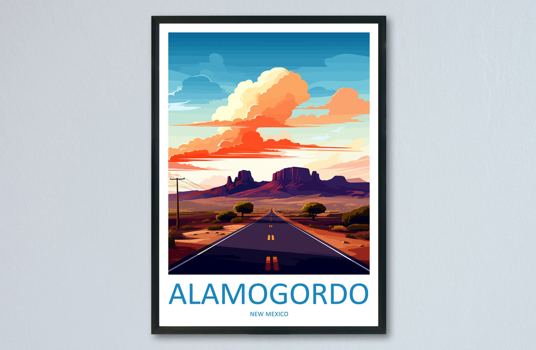 Alamogordo, New Mexico Travel Print Wall Art Alamogordo Wall Hanging Home Décor Alamogordo Gift Art Lovers New Mexico Art Lover Gift Decor