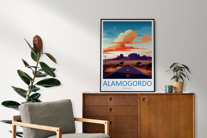 Alamogordo, New Mexico Travel Print Wall Art Alamogordo Wall Hanging Home Décor Alamogordo Gift Art Lovers New Mexico Art Lover Gift Decor