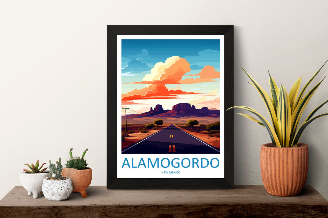 Alamogordo, New Mexico Travel Print Wall Art Alamogordo Wall Hanging Home Décor Alamogordo Gift Art Lovers New Mexico Art Lover Gift Decor