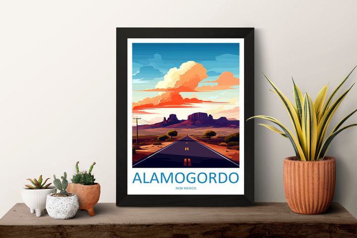 Alamogordo, New Mexico Travel Print Wall Art Alamogordo Wall Hanging Home Décor Alamogordo Gift Art Lovers New Mexico Art Lover Gift Decor
