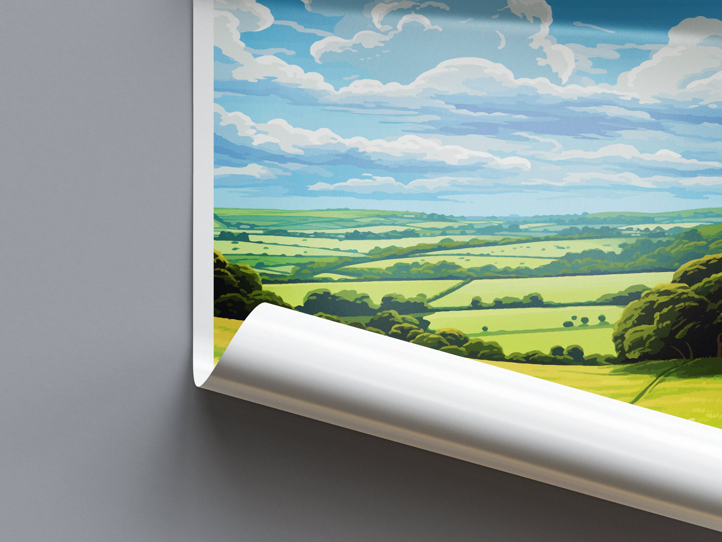 West Wiltshire Downs Travel Print Wall Art West Wiltshire Downs Wall Hanging Home Decor West Wiltshire Downs Gift Art Lovers Wall Art AONB