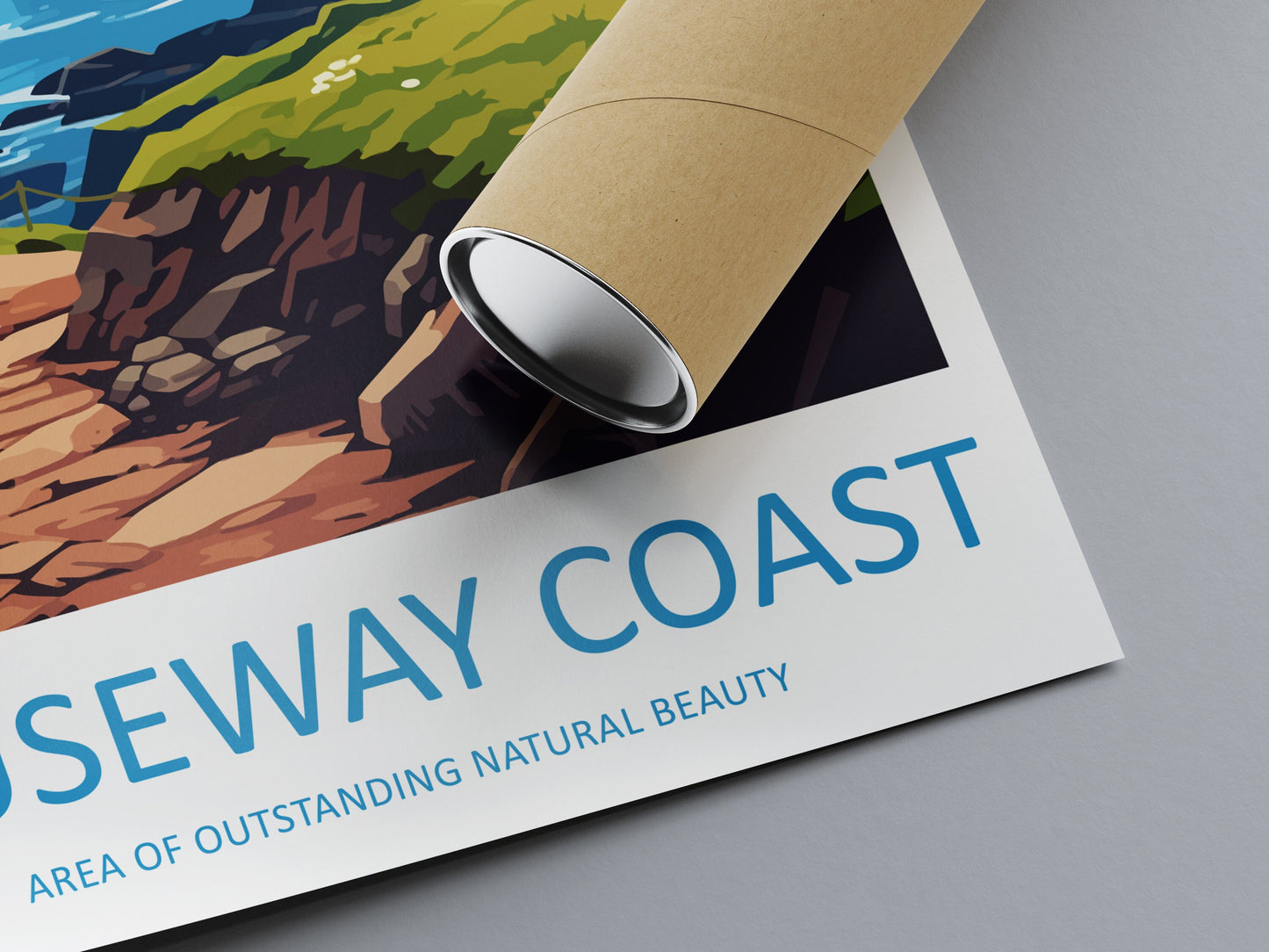 Causeway Coast Travel Print Wall Art Causeway Coast Wall Hanging Home Decor Causeway Coast Gift Art Lovers Wall Art AONB Print