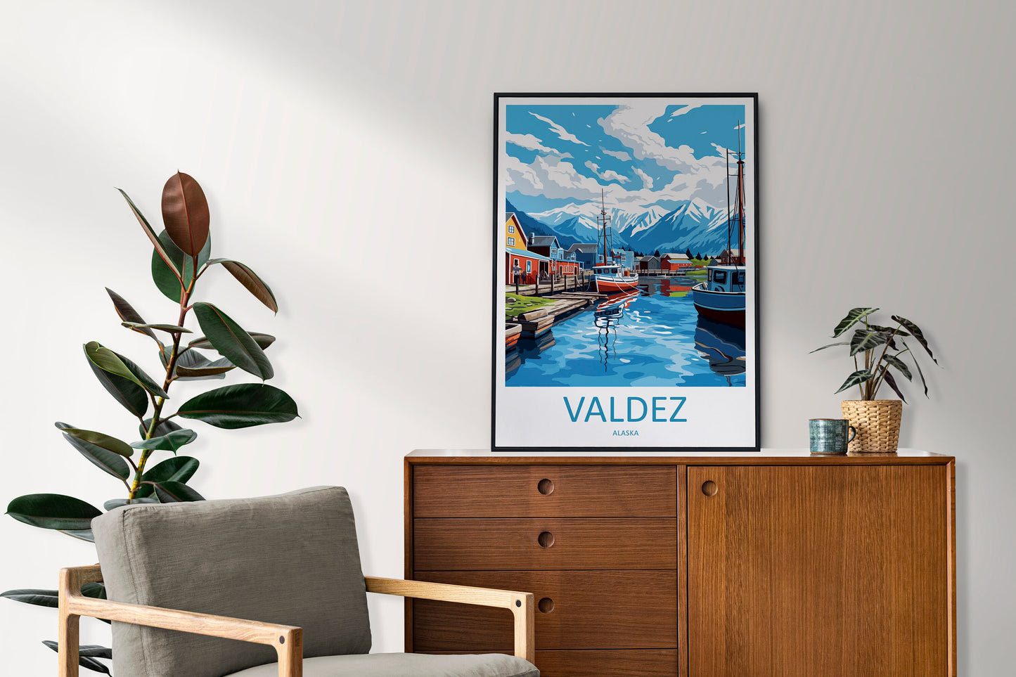 Valdez Travel Print Wall Art Valdez Wall Hanging Home Décor Valdez Gift Art Lovers Alaska Art Lover Gift Valdez Artwork Poster