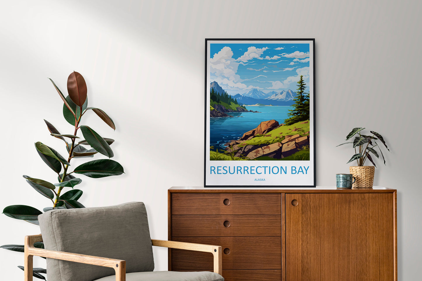 Resurrection Bay Travel Print Wall Art Resurrection Bay Wall Hanging Home Décor Resurrection Bay Gift Art Lovers Alaska Art Lover Gift