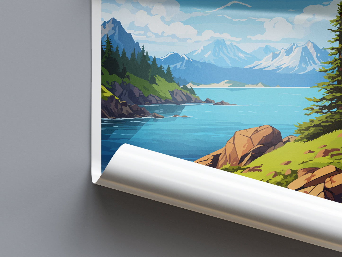 Resurrection Bay Travel Print Wall Art Resurrection Bay Wall Hanging Home Décor Resurrection Bay Gift Art Lovers Alaska Art Lover Gift