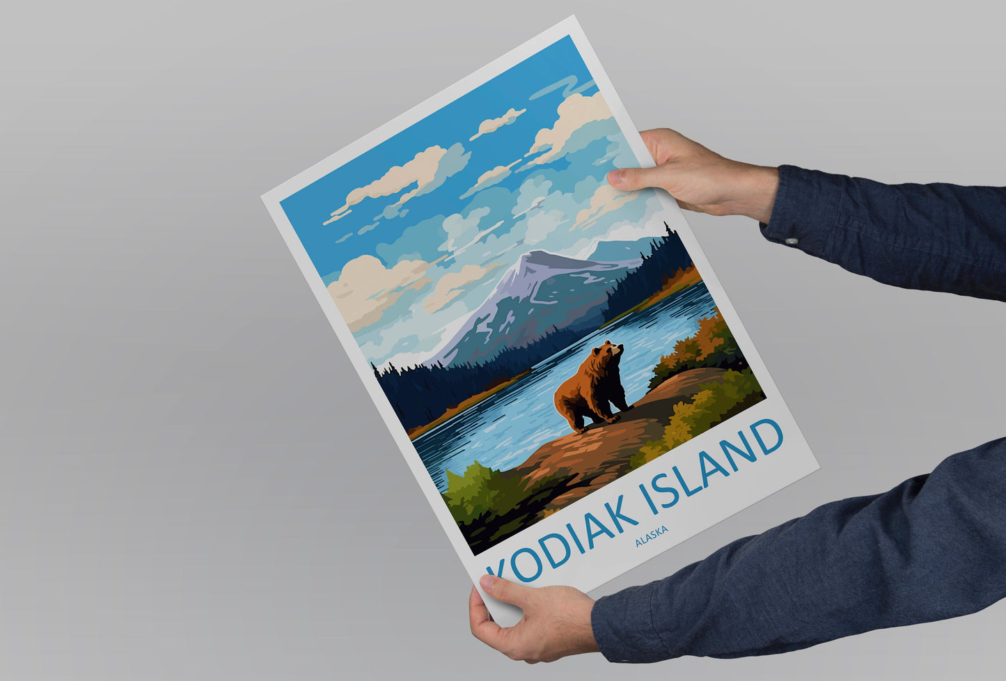 Kodiak Island Travel Print Wall Art Kodiak Island Wall Hanging Home Décor Kodiak Island Gift Art Lovers Alaska Art Lover Gift Kodiak Island