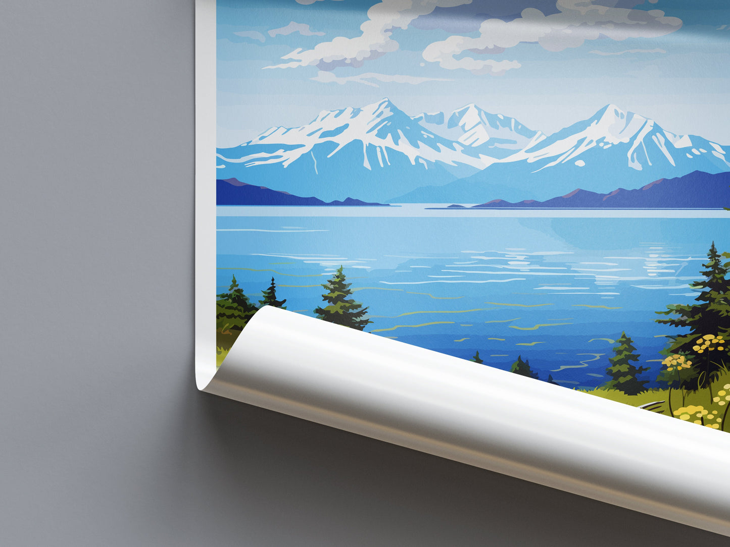 Kachemak Bay Travel Print Wall Art Kachemak Bay Wall Hanging Home Décor Kachemak Bay Gift Art Lovers Alaska Art Lover Gift Kachemak Bay Gift