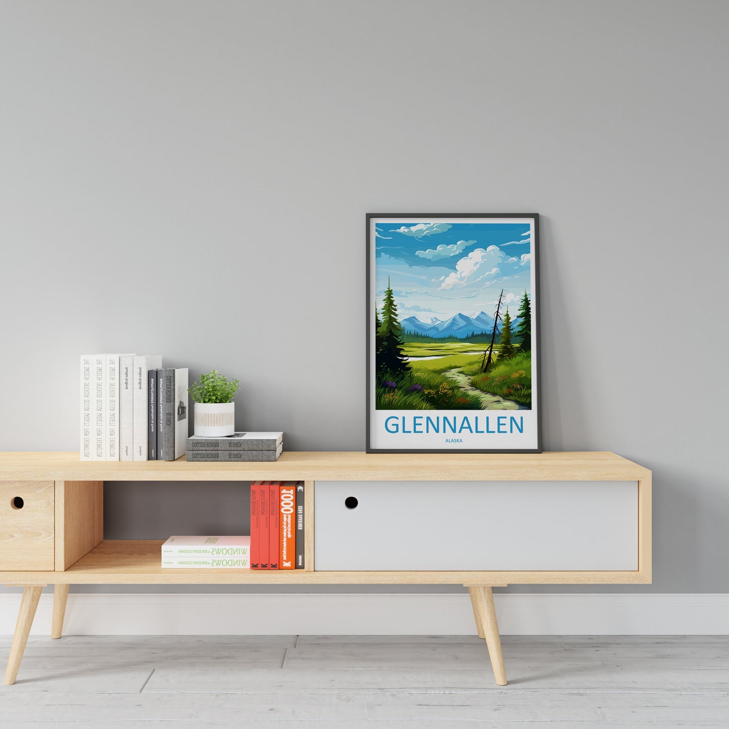 Glennallen Travel Print Wall Art Glennallen Wall Hanging Home Décor Glennallen Gift Art Lovers Alaska Art Lover Gift Glennallen Gift