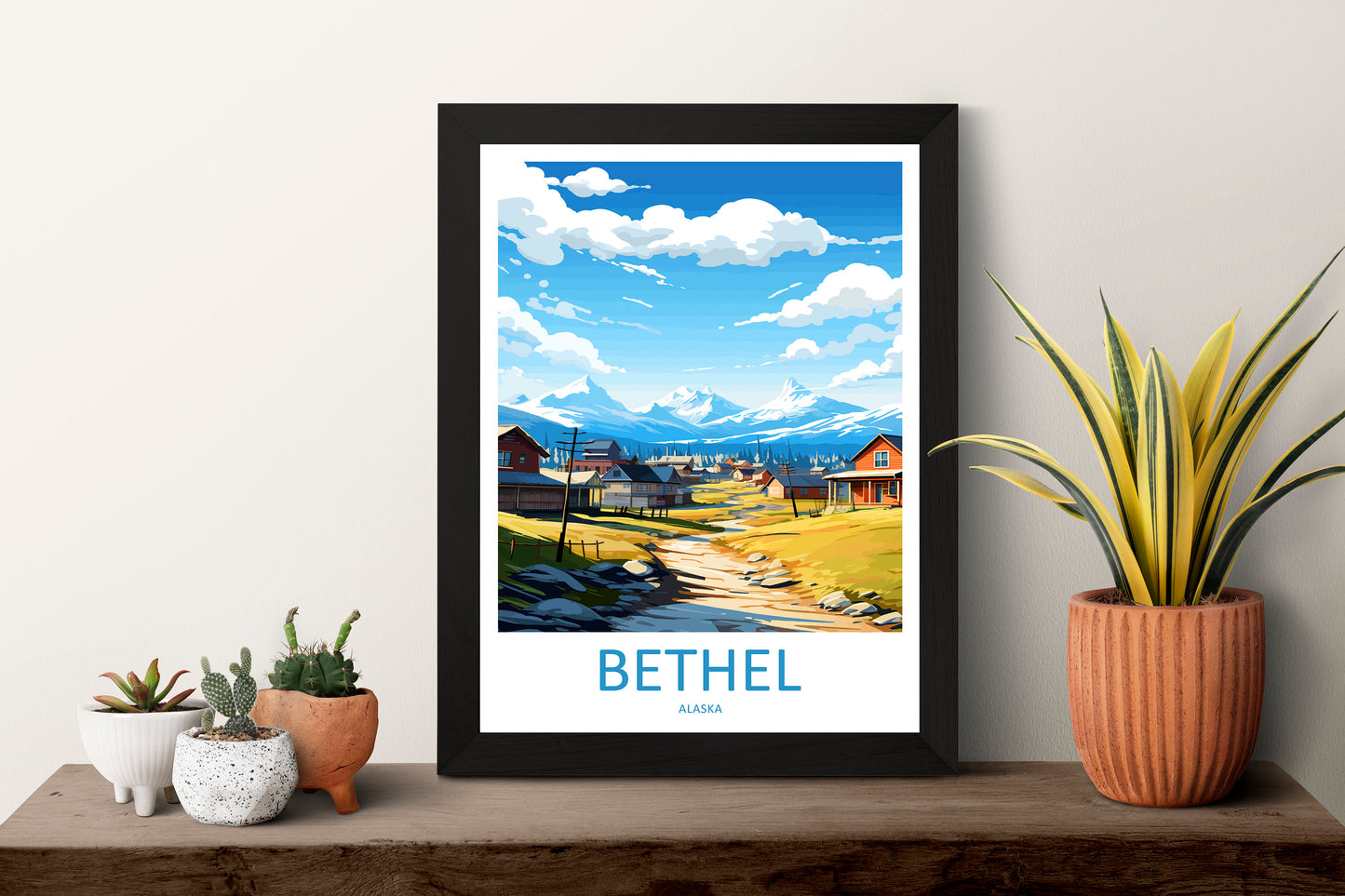 Bethel Travel Print Wall Art Bethel Wall Hanging Home Décor Bethel Gift Art Lovers Alaska Art Lover Gift Bethel Gift