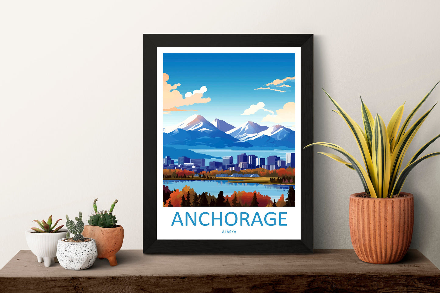 Anchorage Travel Print Wall Art Anchorage Wall Hanging Home Décor Anchorage Gift Art Lovers Alaska Art Lover Gift Anchorage Gift