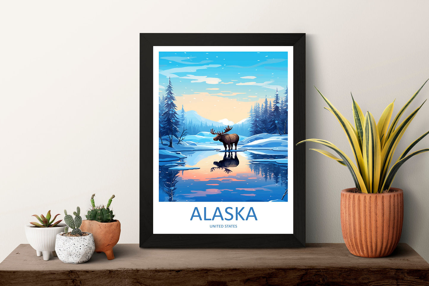 Alaska Travel Print Wall Art Alaska Wall Hanging Home Décor Alaska Gift Art Lovers Alaska Art Lover Gift Alaska Gift United States Poster