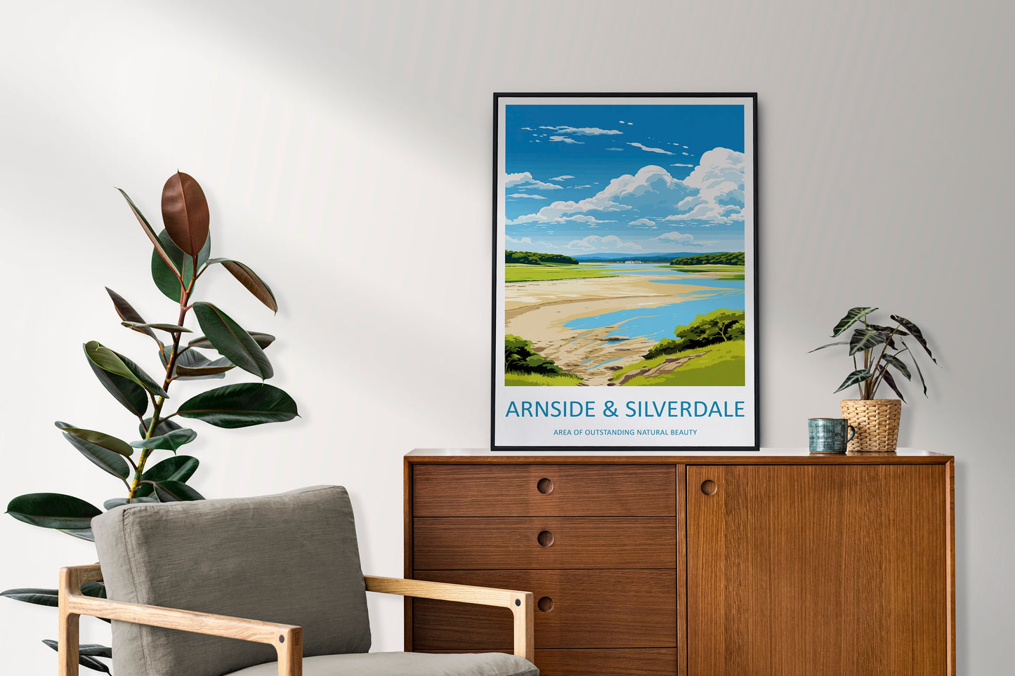 Arnside And Silverdale Travel Print Wall Art Arnside And Silverdale Wall Hanging Home Decor Arnside And Silverdale Gift Art Lovers AONB