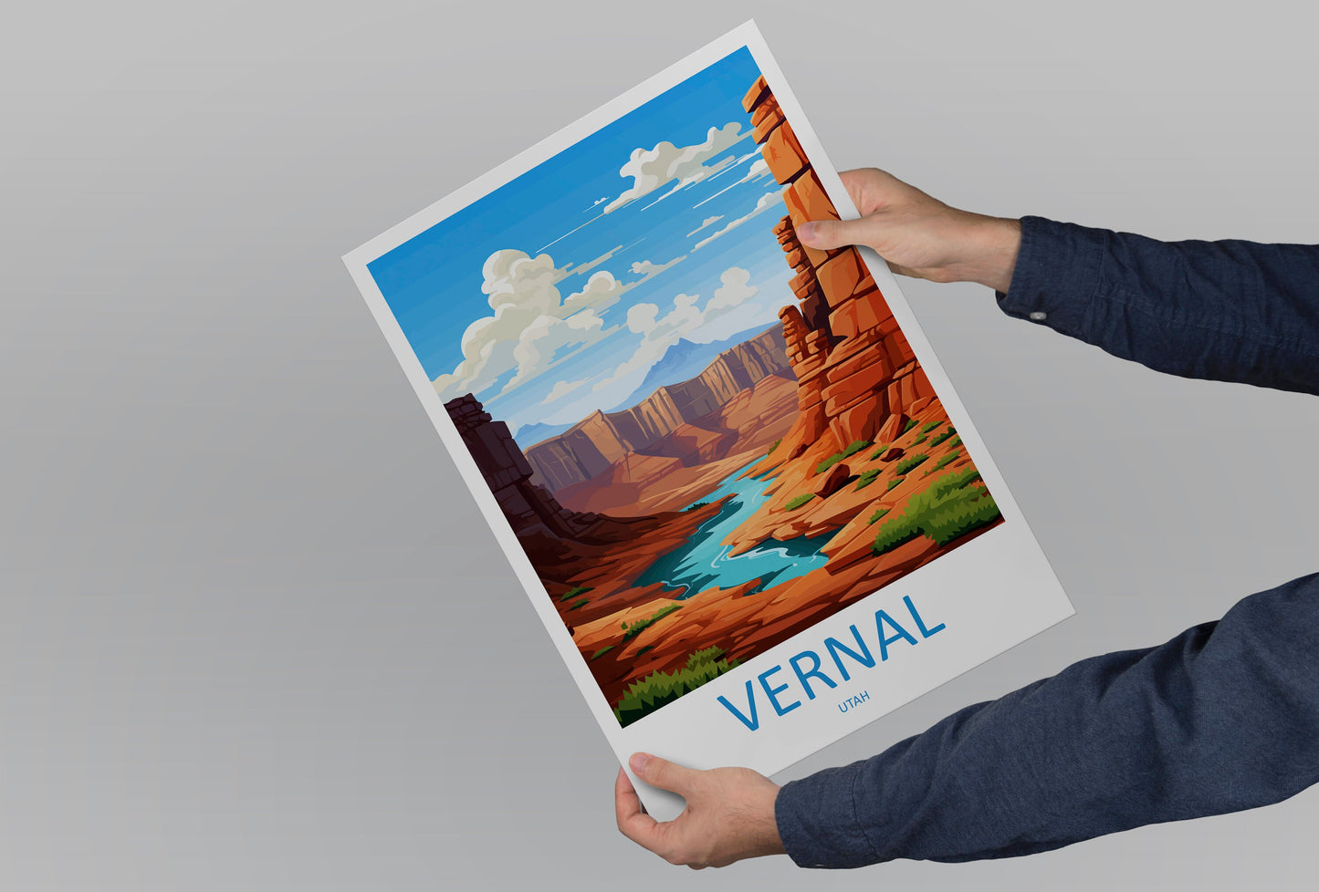 Vernal Travel Print Wall Art Vernal Wall Hanging Home Décor Vernal Gift Art Lovers Utah Art Lover Gift Travel Posters Wall Art
