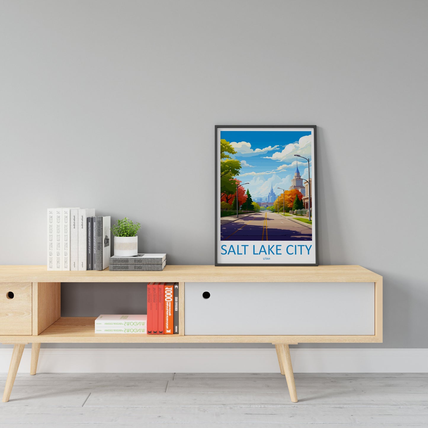 Salt Lake City Travel Print Wall Art Salt Lake City Wall Hanging Home Décor Salt Lake City Gift Art Lovers Utah Art Lover Gift Travel Poster