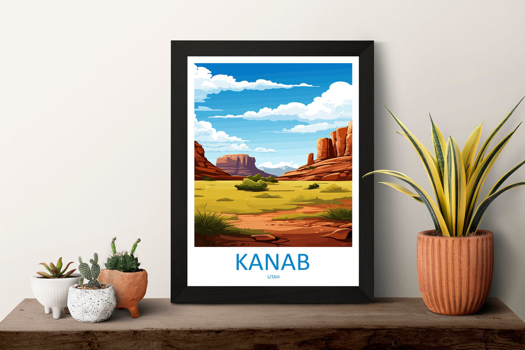 Kanab Travel Print Wall Art Kanab Wall Hanging Home Décor Kanab Gift Art Lovers Utah Art Lover Gift Travel Poster