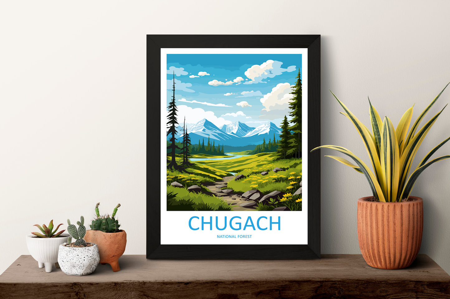 Chugach National Forest Travel Print Wall Art Chugach Wall Hanging Home Décor Chugach Gift Art Lovers Alaska Art Lover Gift Chugach Artwork