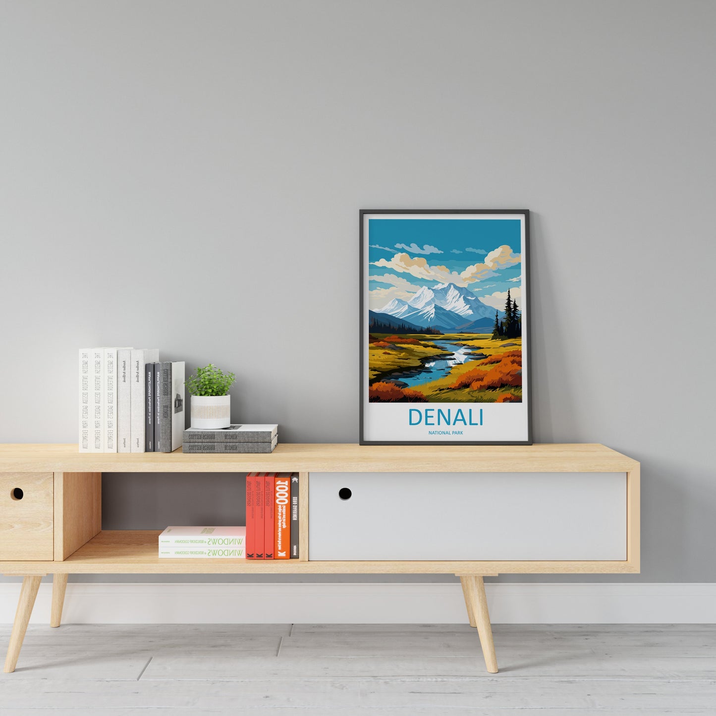 Denali National Park Travel Print Wall Art Denali Wall Hanging Home Décor Denali Gift Art Lovers Alaska Art Lover Gift Denali