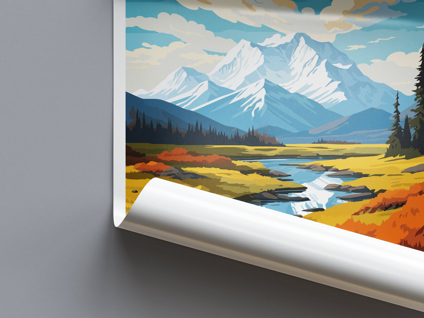 Denali National Park Travel Print Wall Art Denali Wall Hanging Home Décor Denali Gift Art Lovers Alaska Art Lover Gift Denali