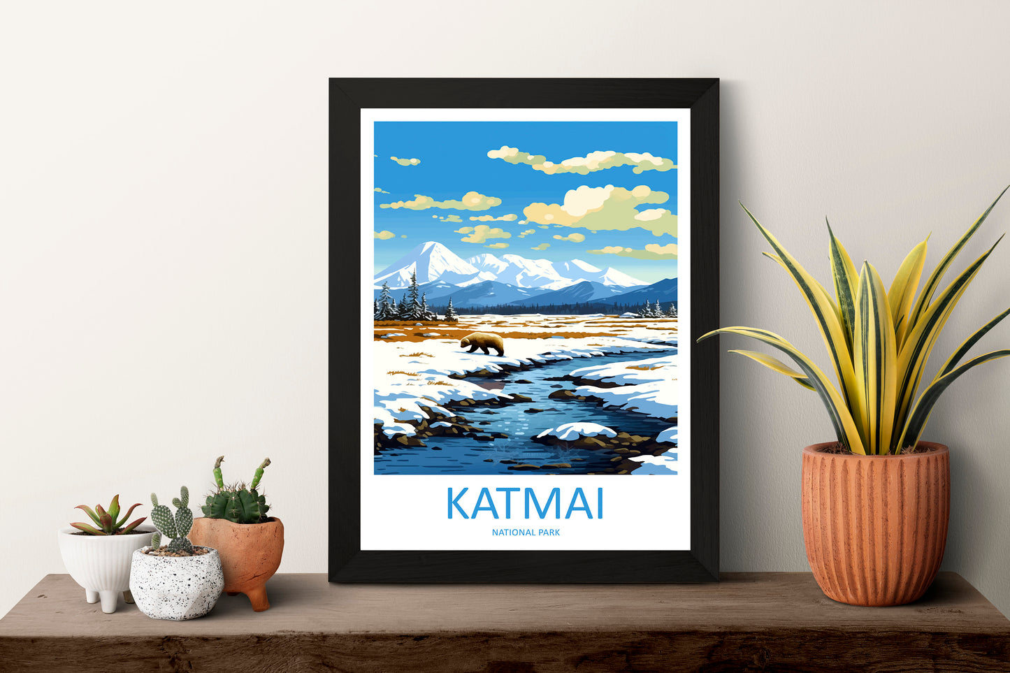 Katmai National Park Travel Print Wall Art Katmai Wall Hanging Home Décor Katmai Gift Art Lovers Alaska Art Lover Gift Katmai National Park