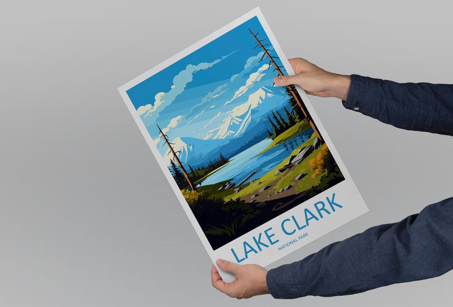 Lake Clark National Park Travel Print Wall Art Lake Clark Wall Hanging Home Décor Lake Clark Gift Art Lovers Alaska Art Lover Gift Lake