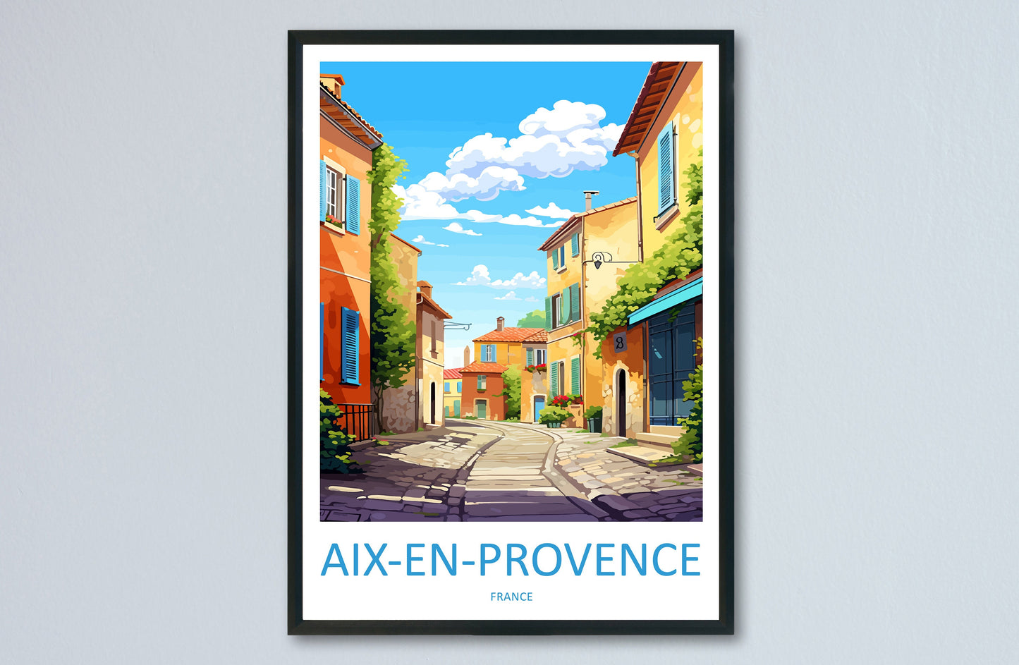 Aix En Provence Travel Print Wall Art Aix En Provence Wall Hanging Home Décor Aix En Provence Gift Art Lovers France Art Lover Gift