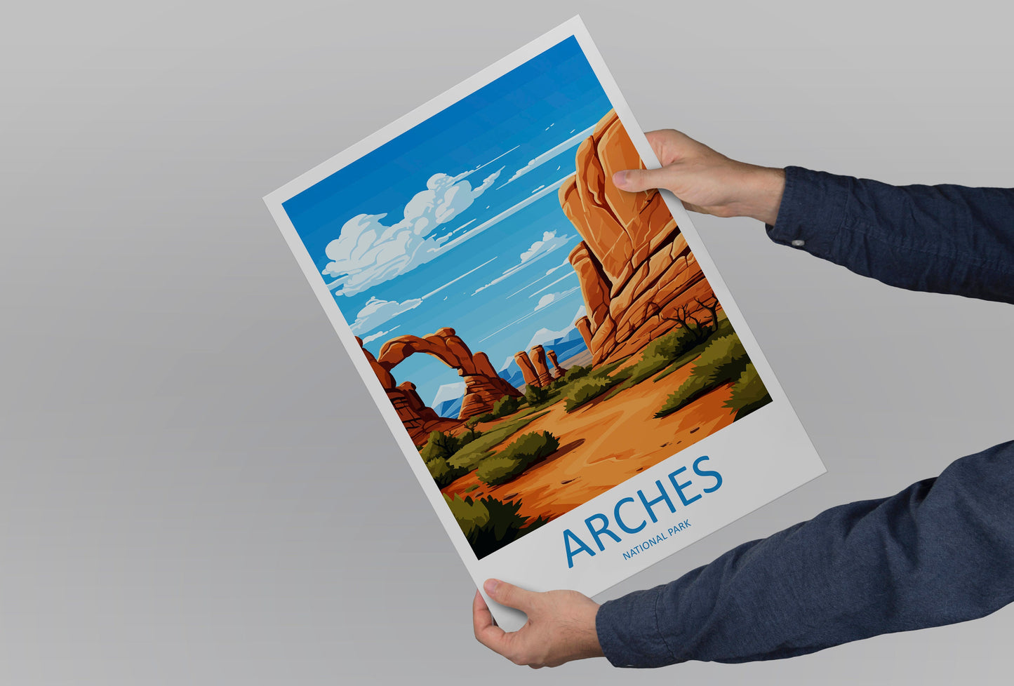Arches National Park Travel Print Wall Art Arches National Park Wall Hanging Home Décor Arches National Park Art Lovers Utah Art Lover Gift