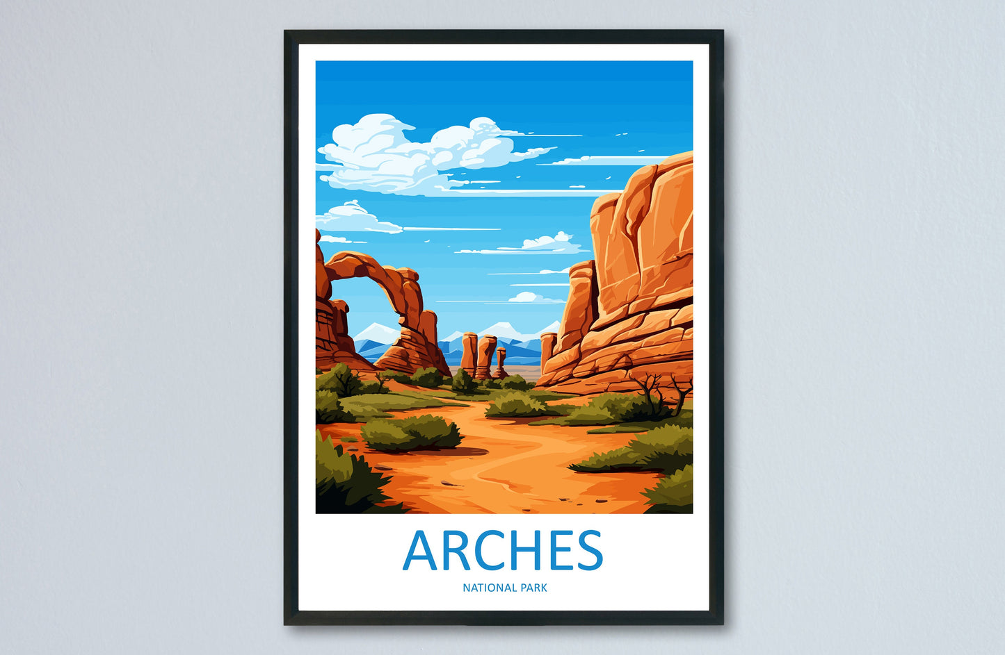 Arches National Park Travel Print Wall Art Arches National Park Wall Hanging Home Décor Arches National Park Art Lovers Utah Art Lover Gift