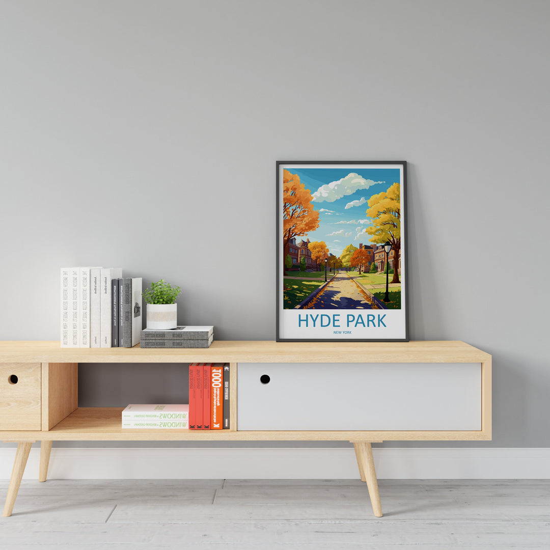 Hyde Park Travel Print Wall Art Hyde Park Wall Hanging Home Décor Hyde Park Gift Art Lovers New York State Art Gift Lover Print