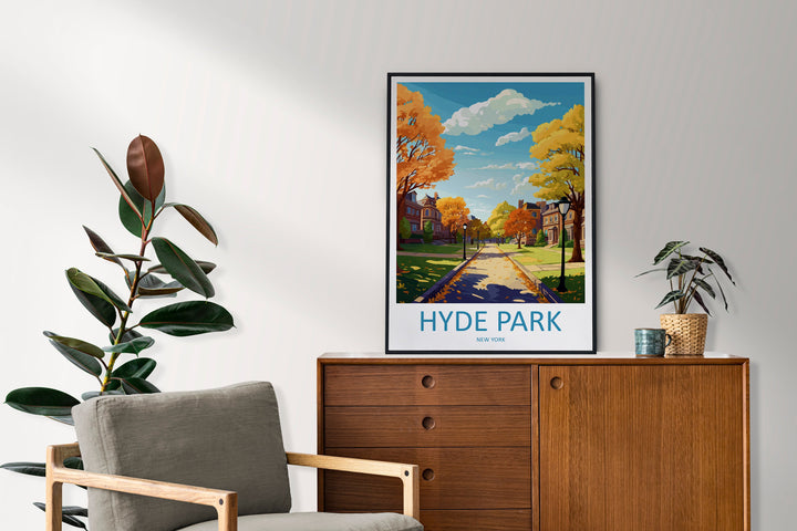 Hyde Park Travel Print Wall Art Hyde Park Wall Hanging Home Décor Hyde Park Gift Art Lovers New York State Art Gift Lover Print